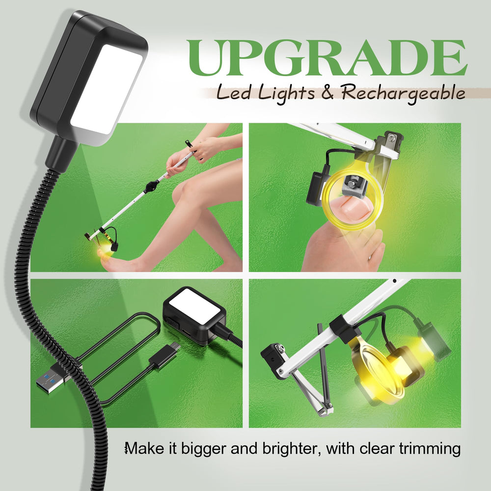 DEPSUNNY magnifier-enabled toenail clippers show details for precise trimming.