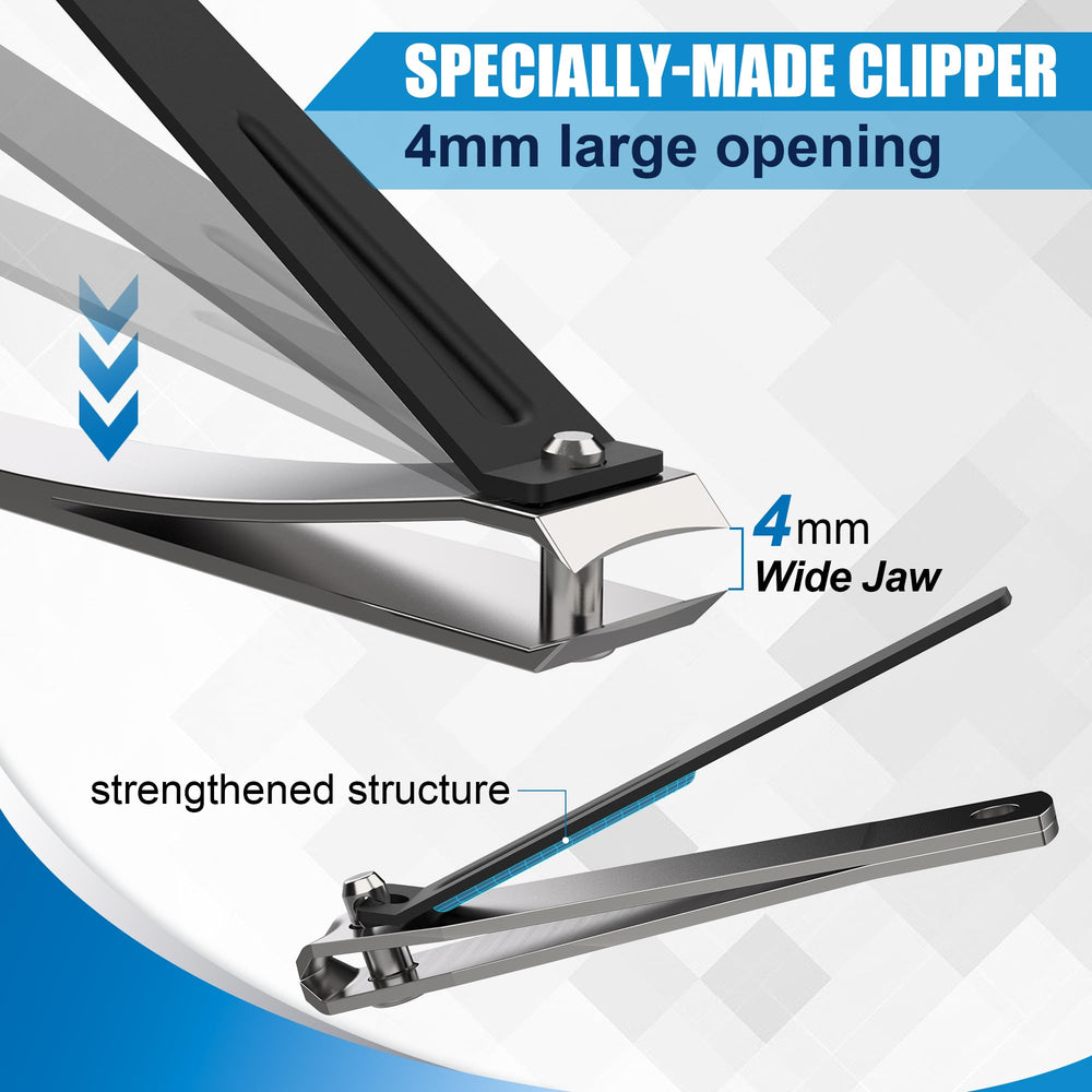 DEPSUNNY toenail clippers with magnifier for precise trimming of thick nails.