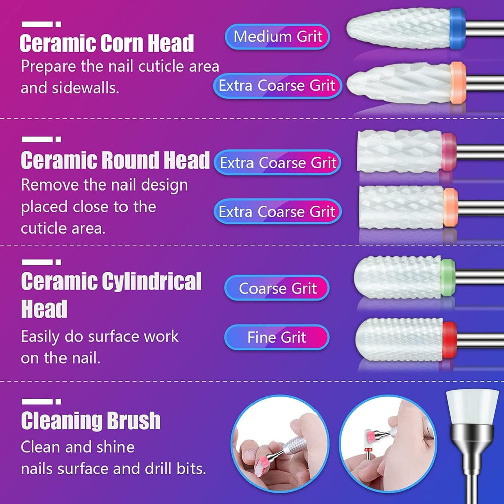 Depvko ceramic bits offer heat resistance for smooth filing and shaping.