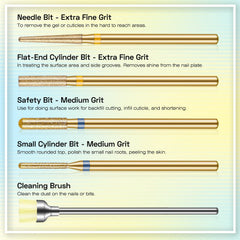 Depvko flame bit coarse grit polishes nail edges with finesse
