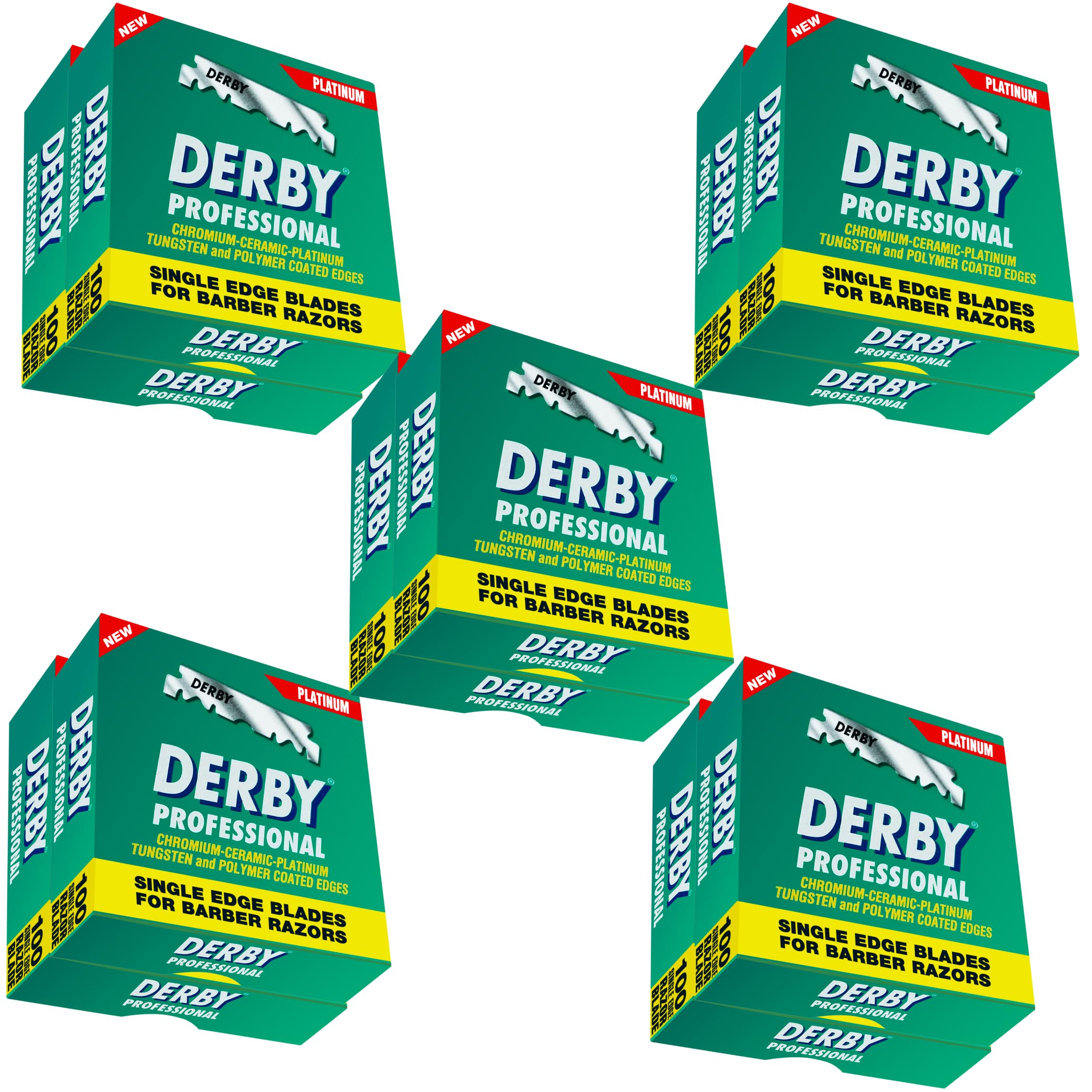 Derby 1000 professional blades box front for barber-grade bulk shaving.