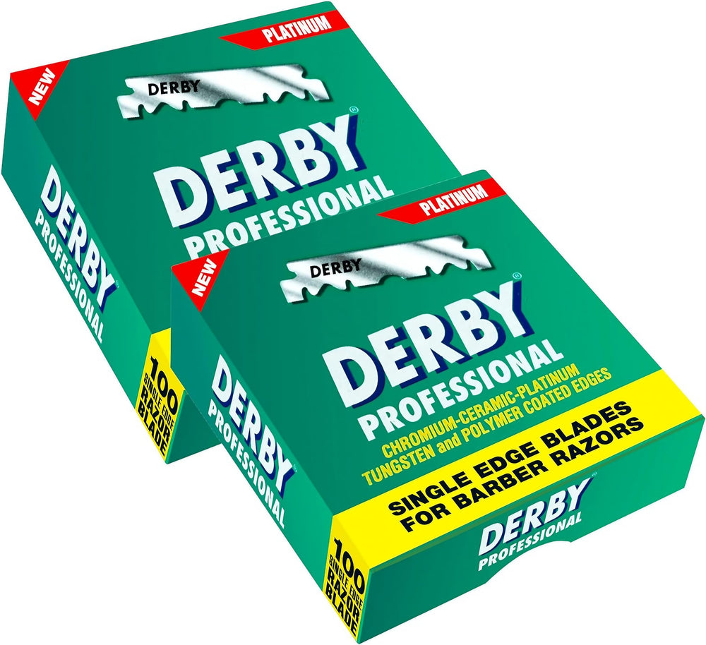 Derby Professional single edge blade close-up for precise, clean shaves