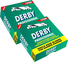 Derby Professional single edge blade close-up for precise, clean shaves