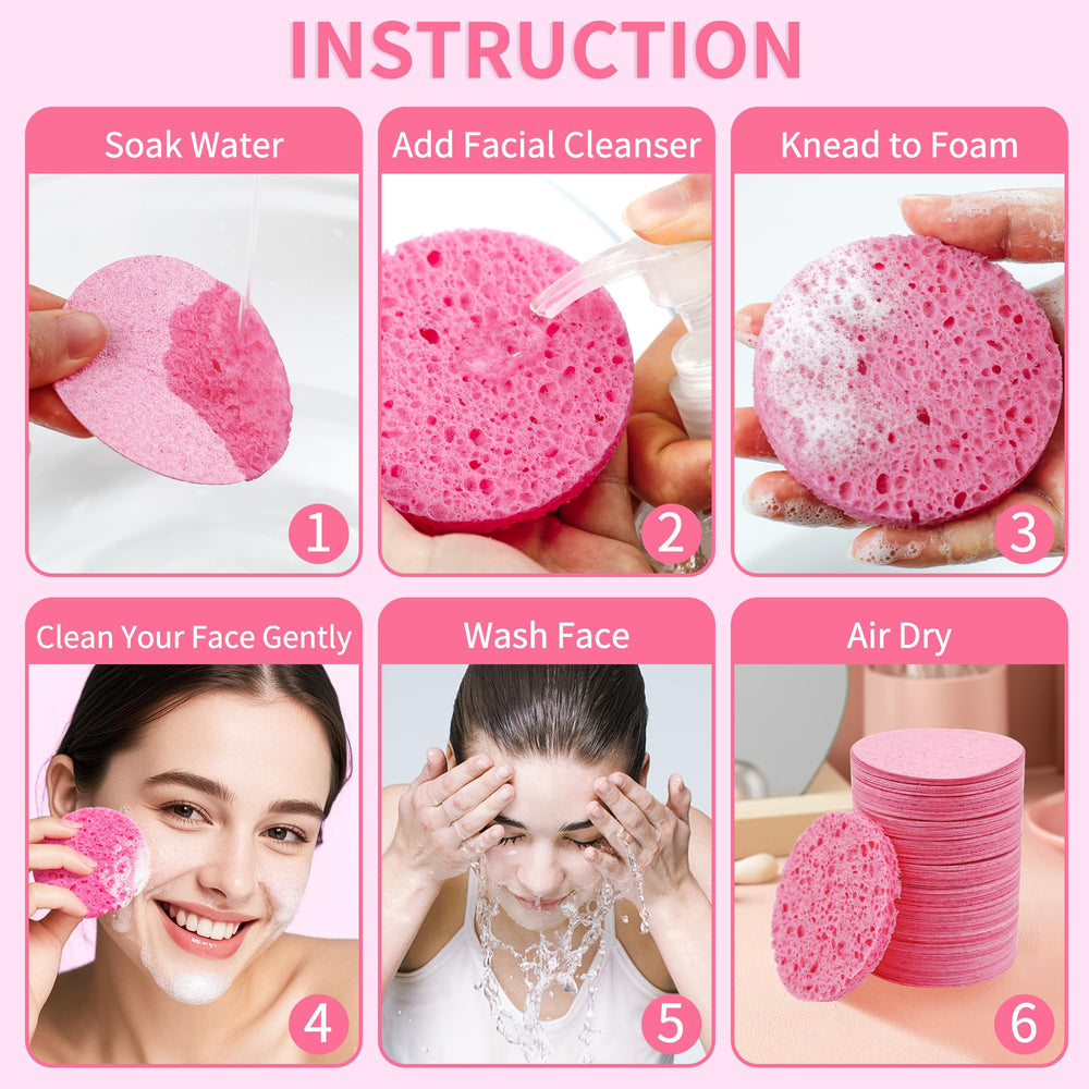 Derloyo makeup removal sponges remove makeup with water activated softness