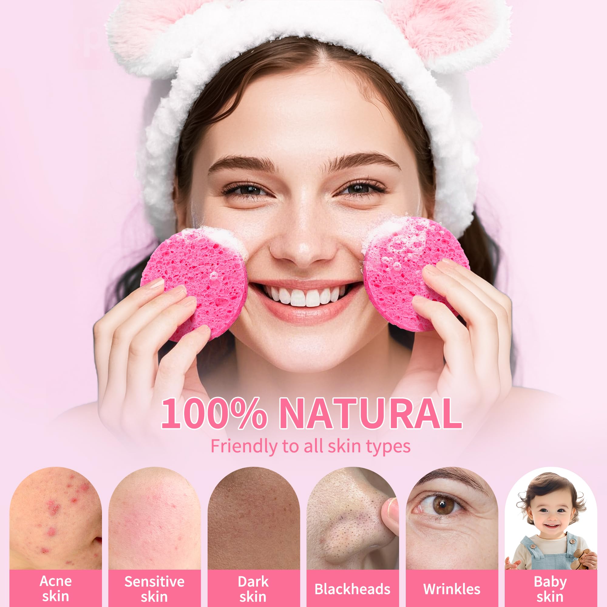 Derloyo soft texture face sponge for daily cleansing