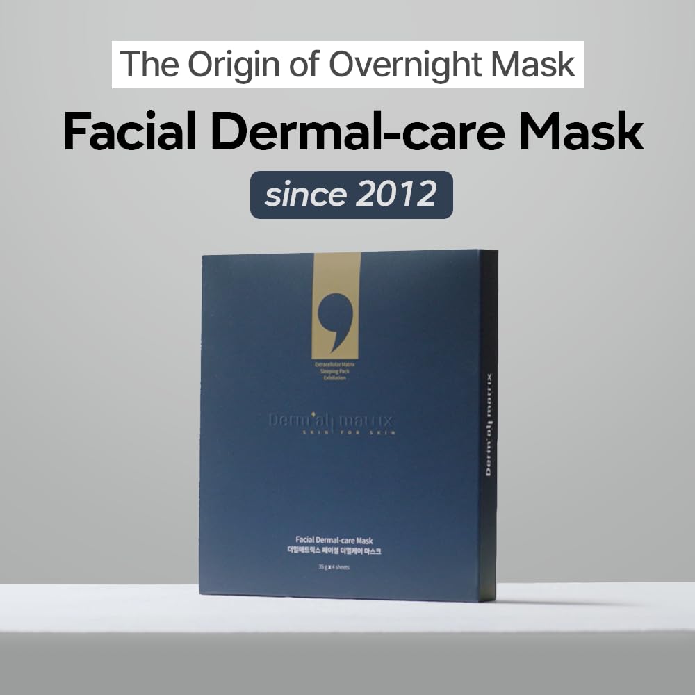 DERM·ALL MATRIX mask sheet with moisture-transfer tech provides deep skin hydration.