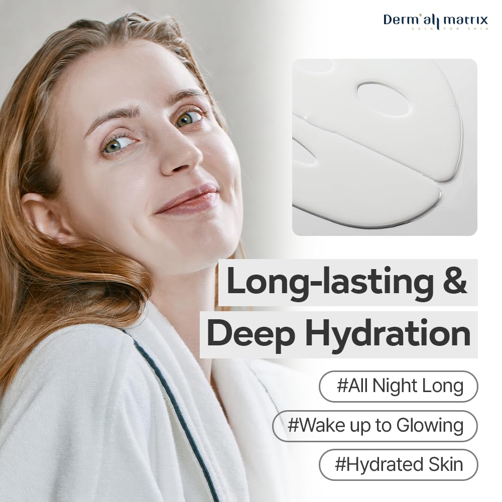 DERM·ALL MATRIX overnight pack replenishes moisture throughout the night.