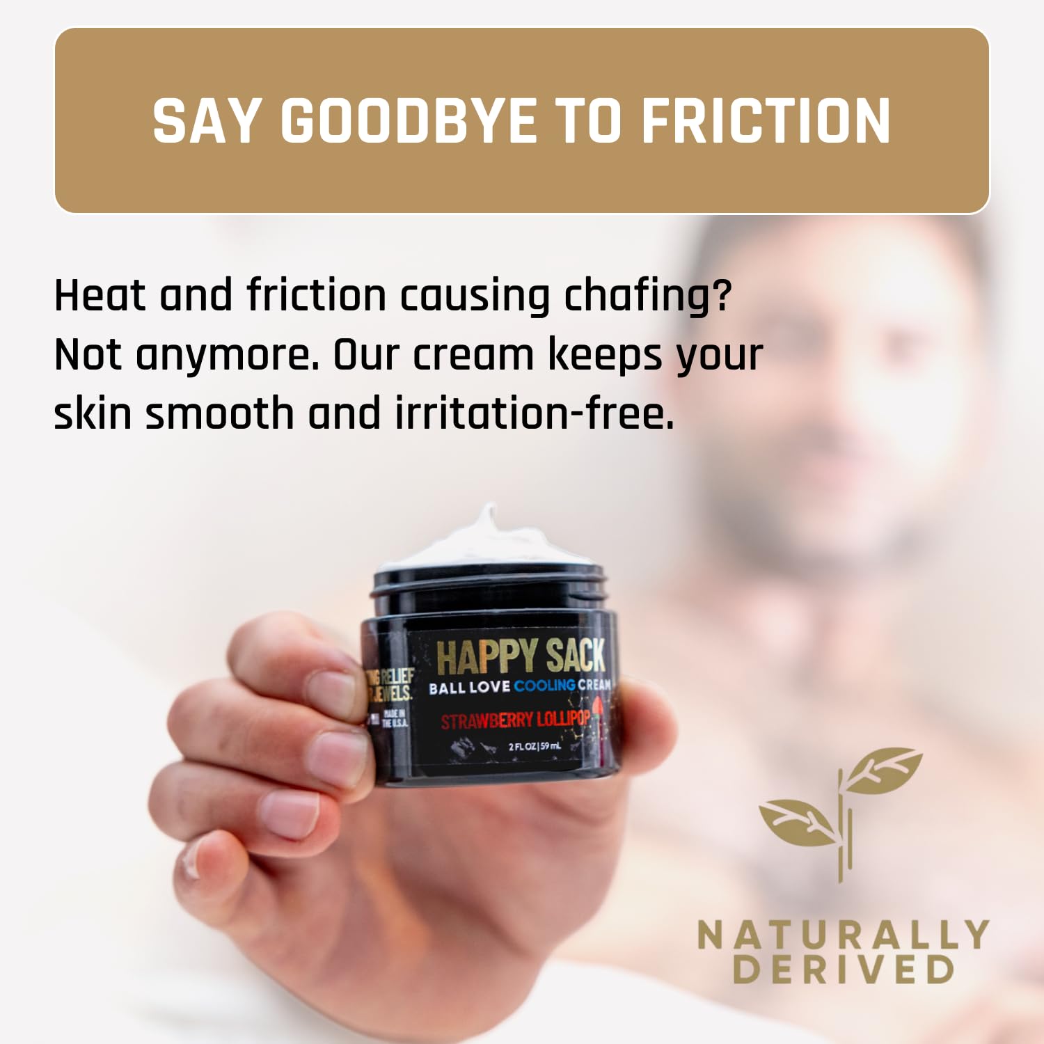 Derm Dude Happy Sack ingredients-cucumber-shea highlights skin-softening botanicals.