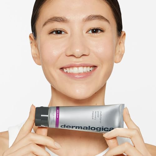 Dermalogica Multivitamin Power Recovery Masque Pro-Vitamin B5 closeup suggests nourishing hydration.