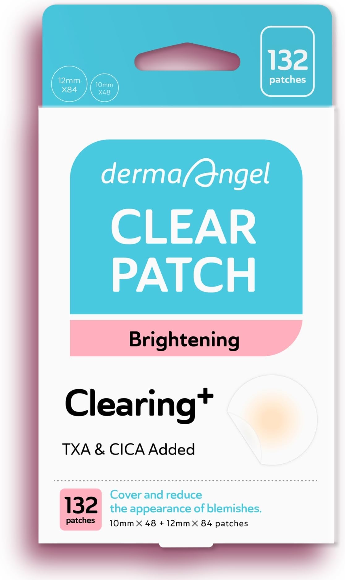 DERMA ANGEL packaging shows discreet post-acne care for easy storage.