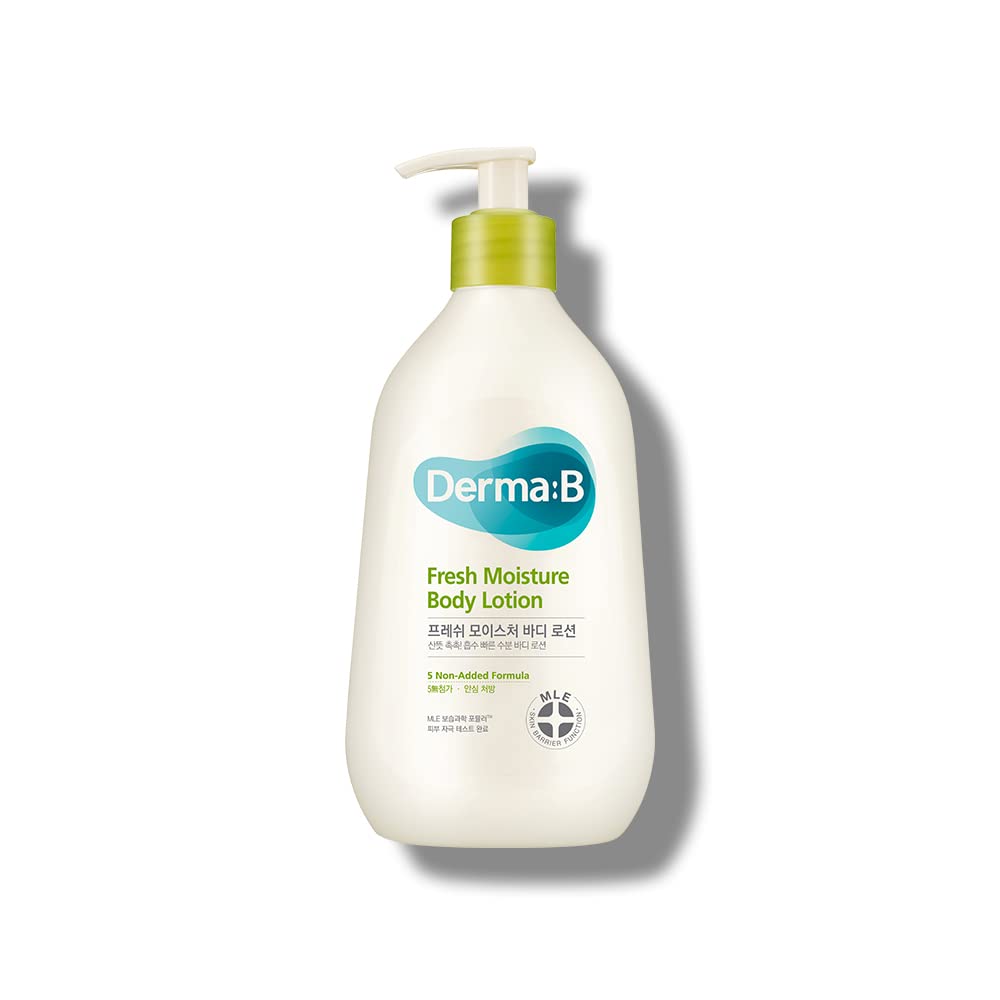 Derma B Fresh Moisture Body Lotion bottle for enduring hydration and cool sensation.