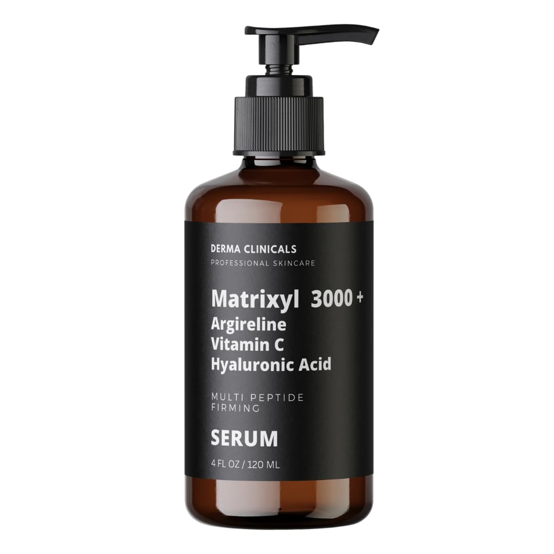 DERMA CLINICALS Multi Peptide Serum bottle shows hydrated, refreshed skin potential.
