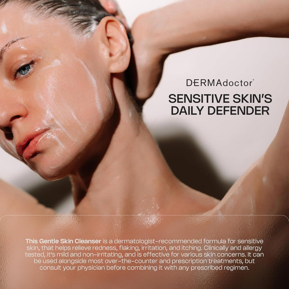 DERMAdoctor Seborrheic Dermatitis Face Wash dye-free solution supports calm, clear skin.