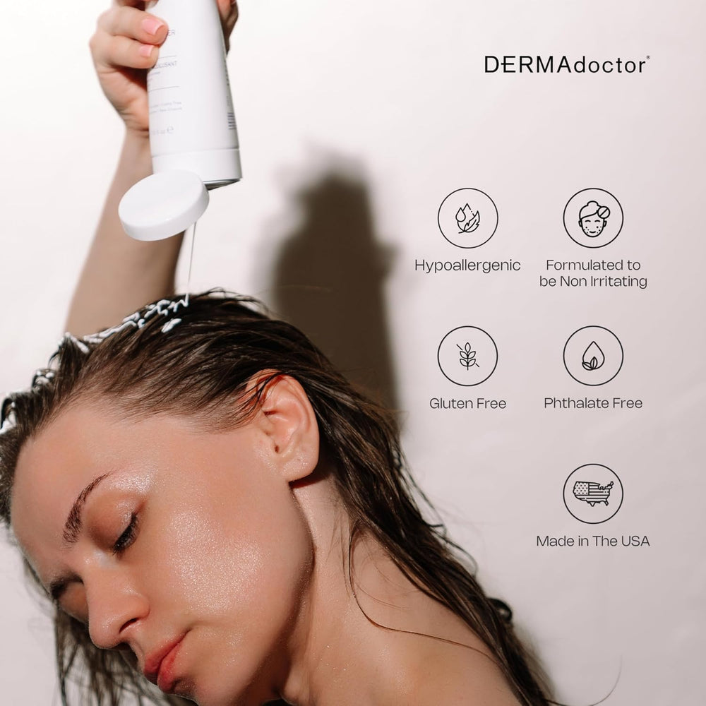 DERMAdoctor Seborrheic Dermatitis Face Wash fragrance-free formula is gentle on sensitive skin.