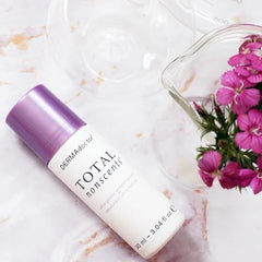 DERMAdoctor Total NonScents fragrance-free label emphasizes safe, irritation-free use for eczema-prone skin.