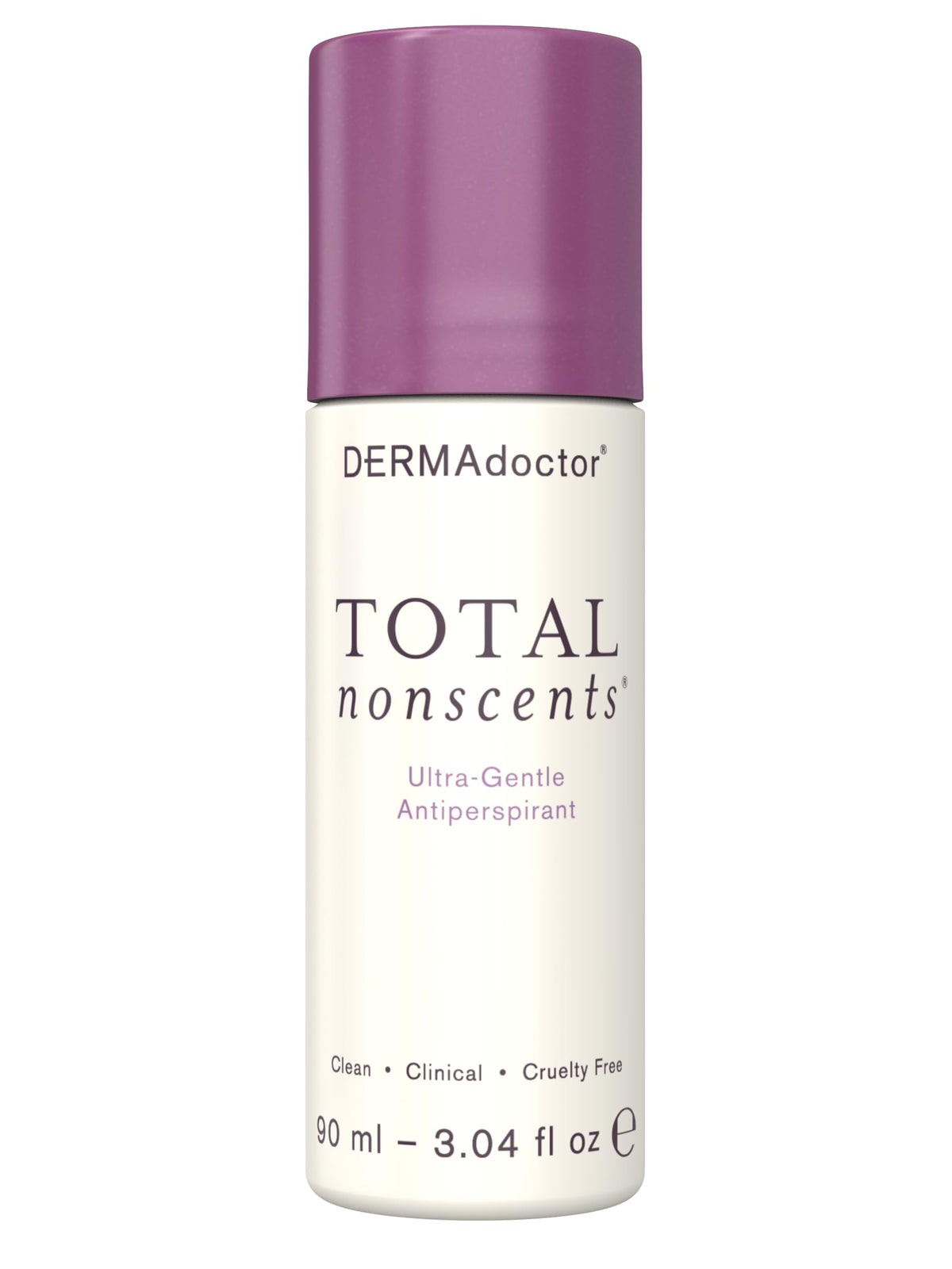 DERMAdoctor Total NonScents unscented anti-perspirant bottle offers all-day protection for sensitive skin.