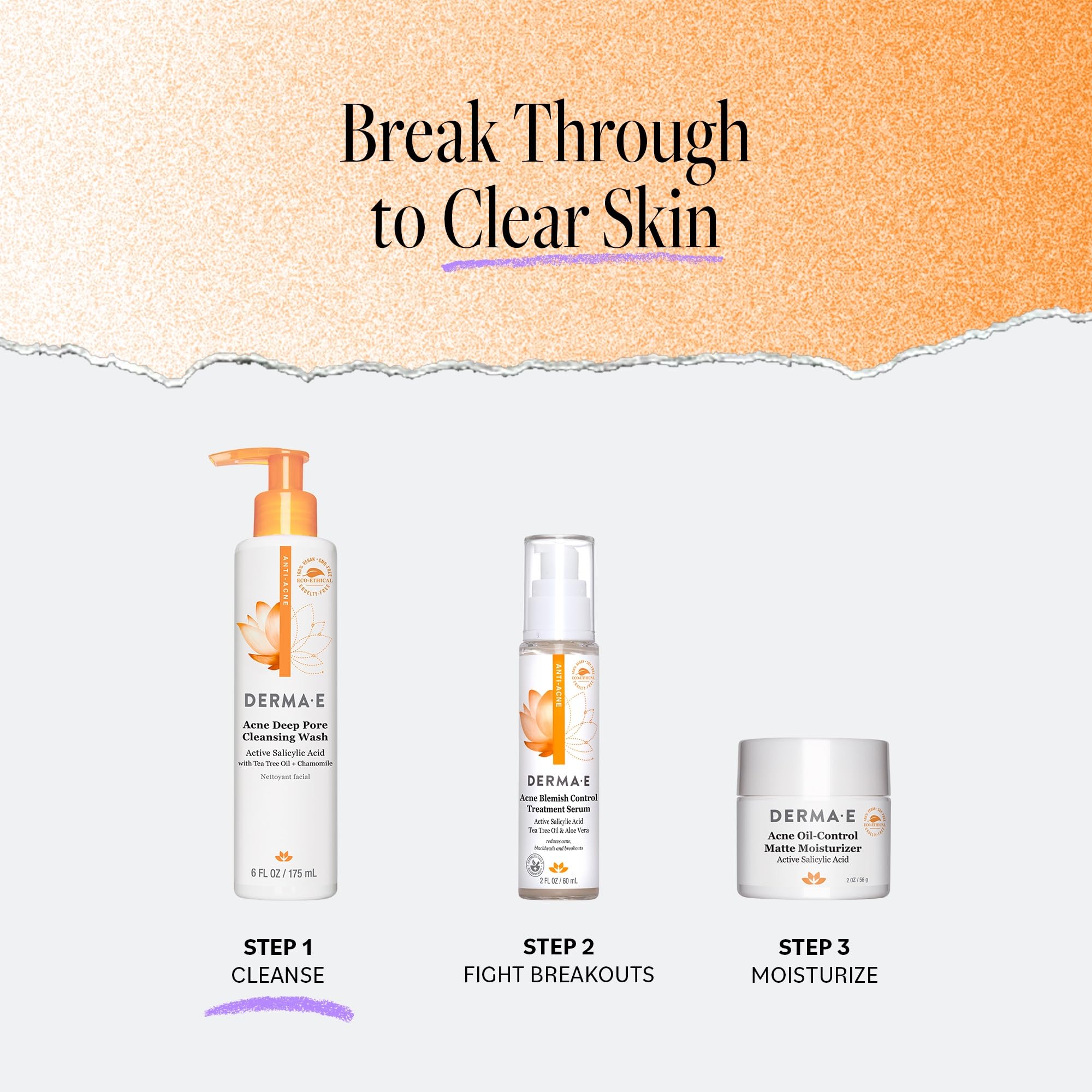 Derma E recyclable packaging supports eco-friendly skincare.