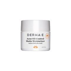 DERMA E Acne Oil-Control Moisturizer jar with matte finish helping control shine.