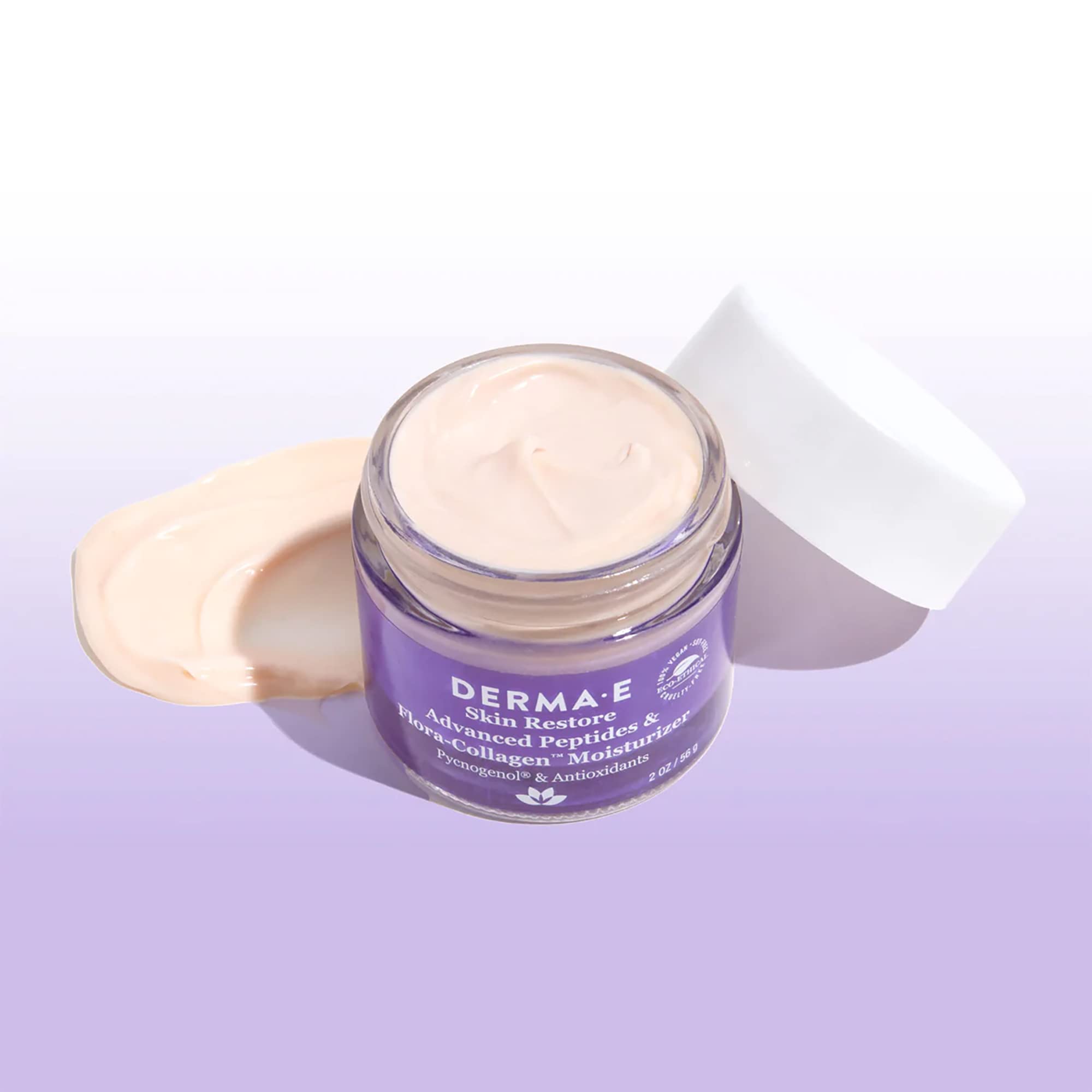 Derma E Advanced Peptides and Collagen Moisturizer vegan-cruelty-free label supports ethical skincare
