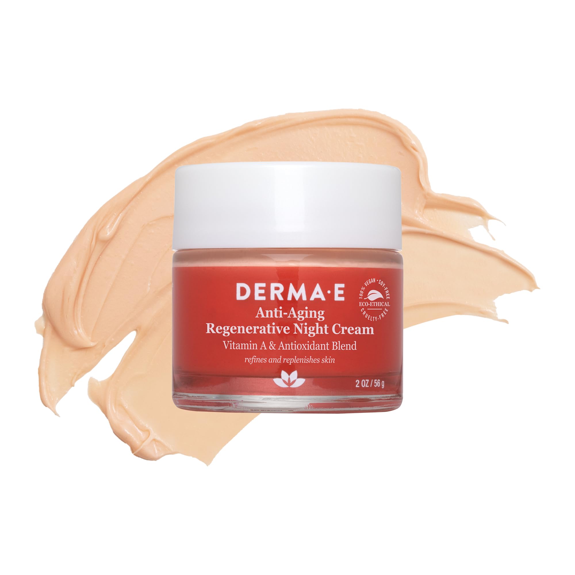 Derma E packaging highlights vegan and cruelty-free ethos.