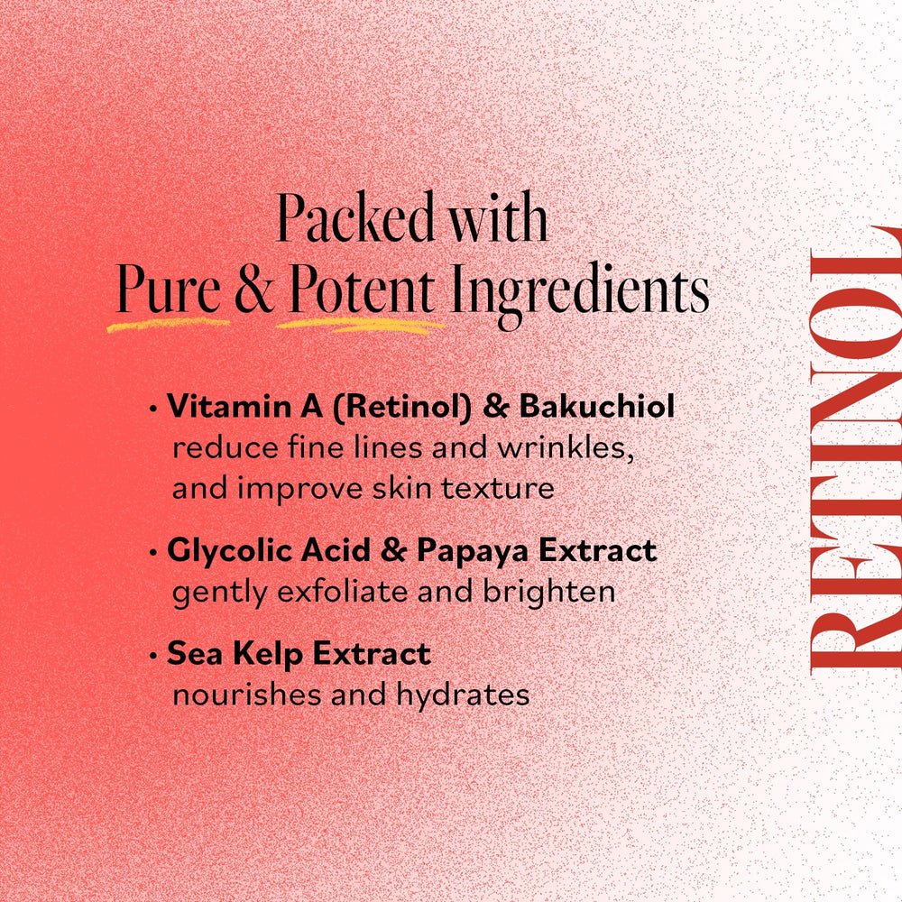 Derma E vitamin A label emphasizes renewal and gentle exfoliation.