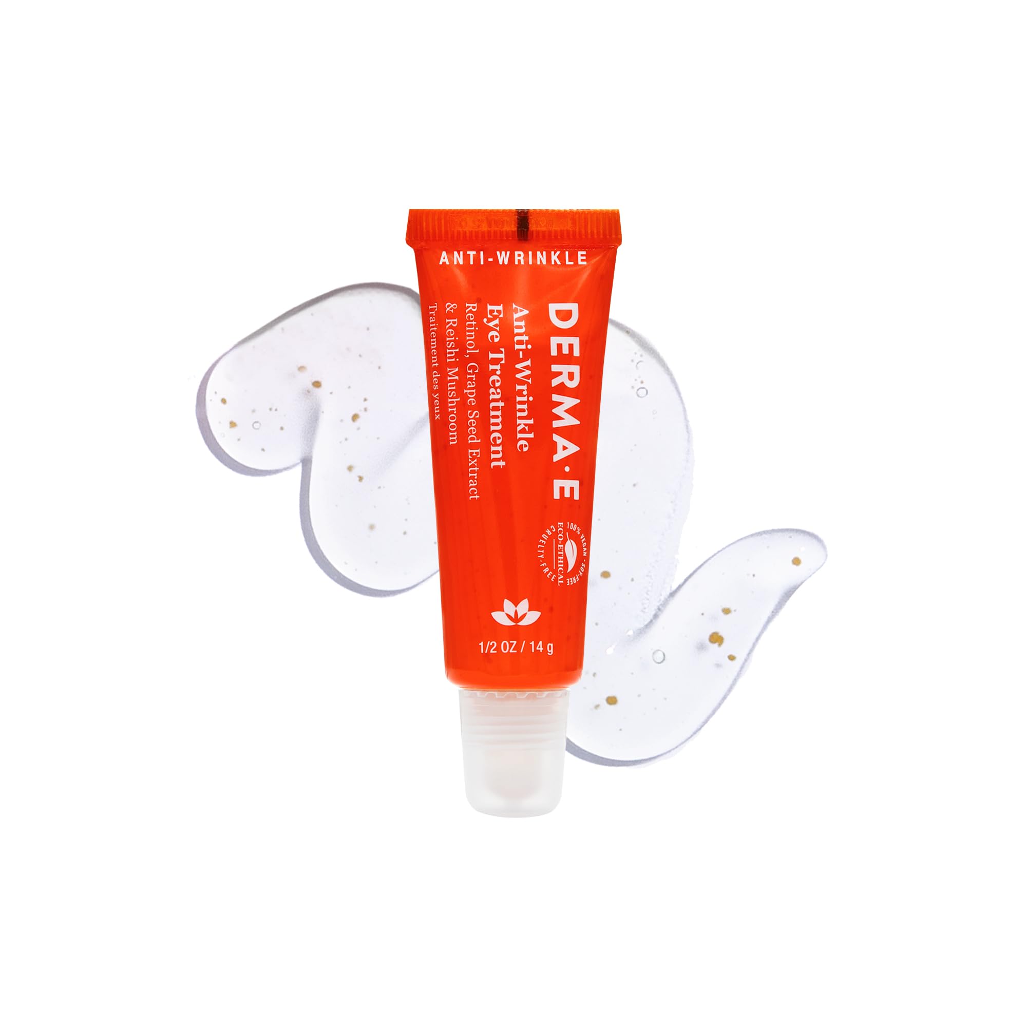Derma E Anti-Wrinkle Eye Treatment under-eye area for refreshed look.