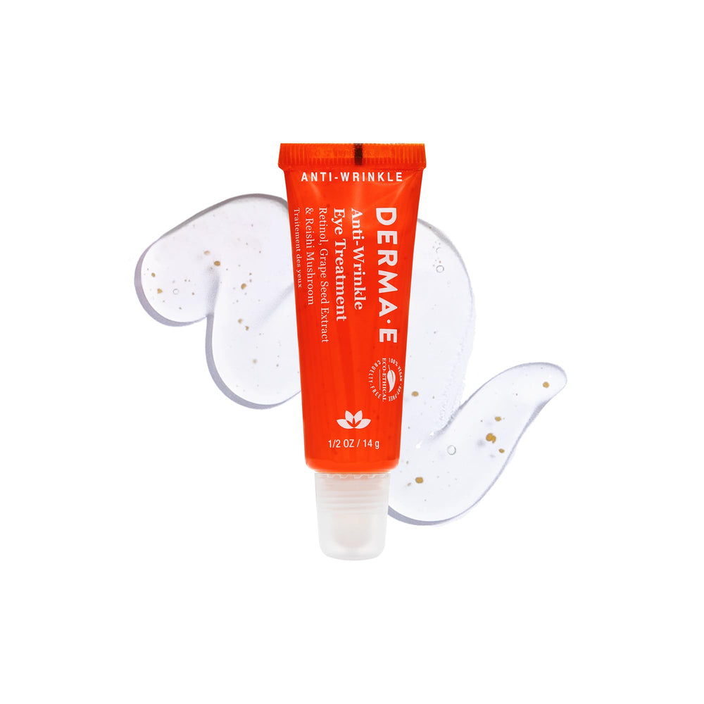 Derma E Anti-Wrinkle Eye Treatment under-eye area for refreshed look.