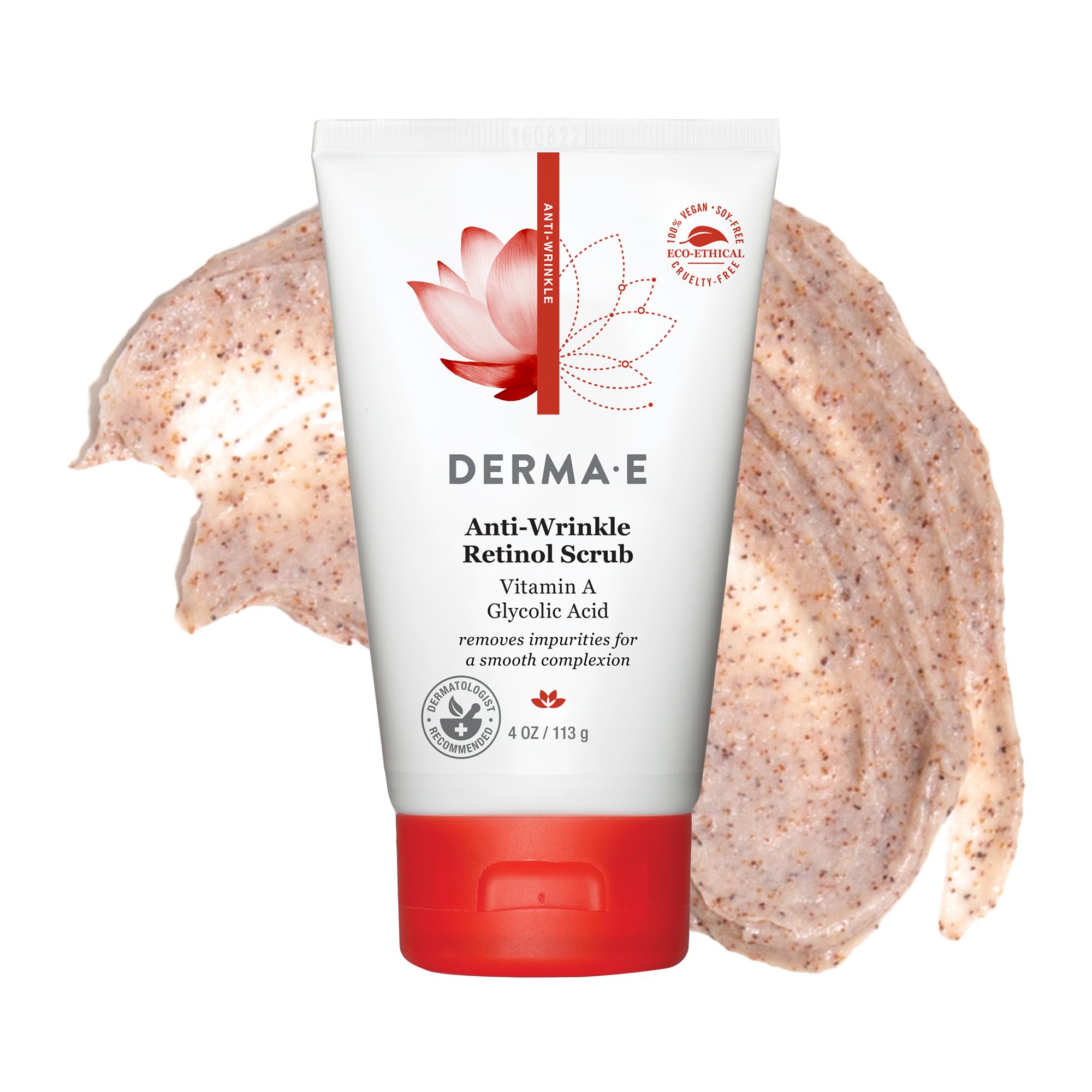 Derma E anti-wrinkle scrub sea kelp elasticity support for firmer look.