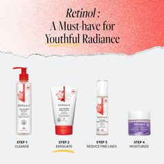 Derma E anti-wrinkle scrub vitamin A activation illustrating renewal of skin texture.