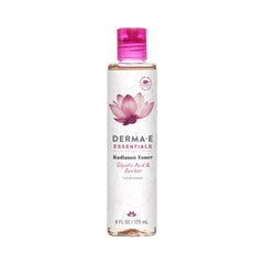Derma-E Radiance Toner bottle showcases brightening packaging for even-toned skin.