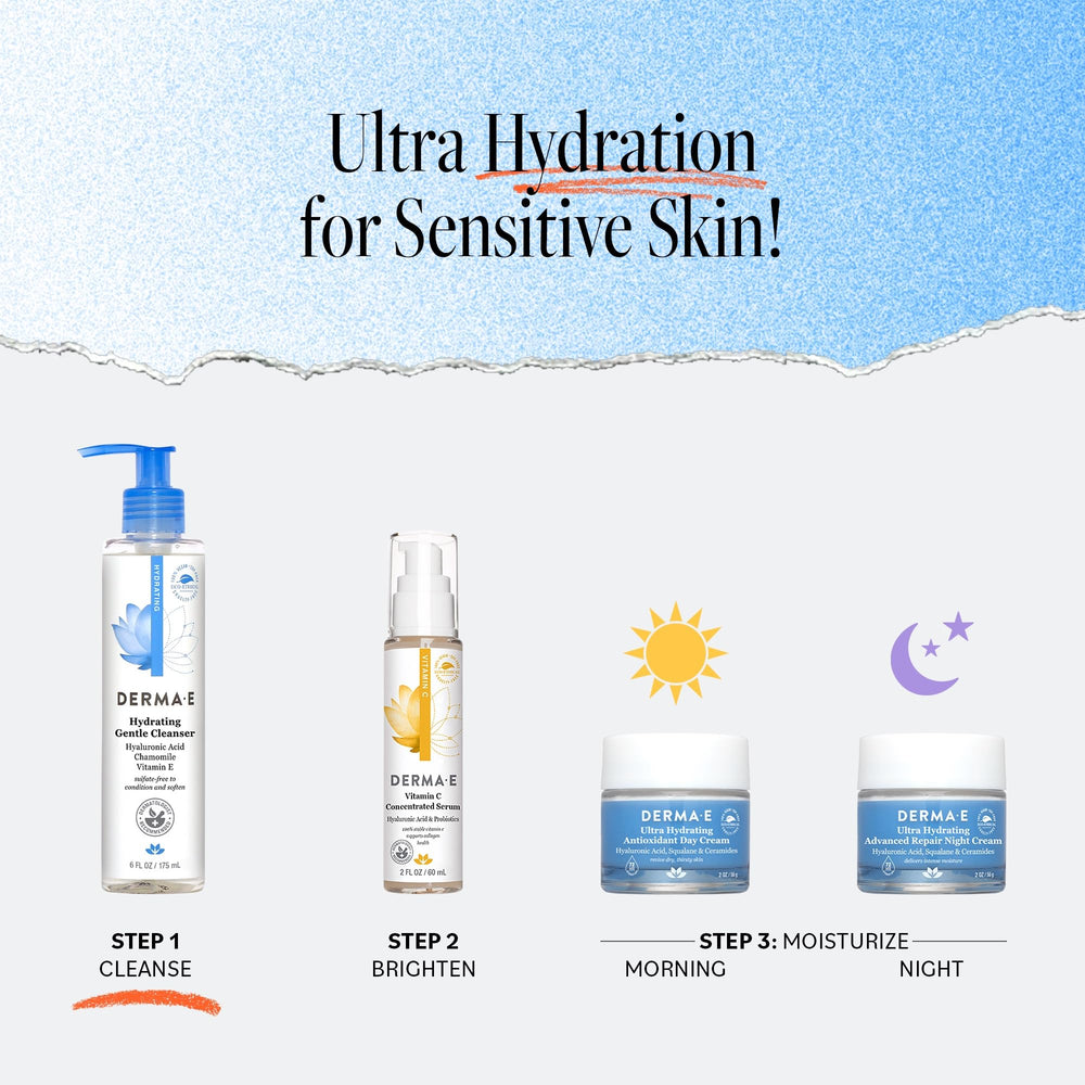 Derma E Foaming cleanser pump dispense for easy daily use