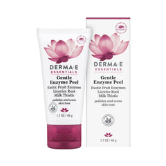 DERMA E Gentle Enzyme Peel bottle closeup showing radiant skin potential