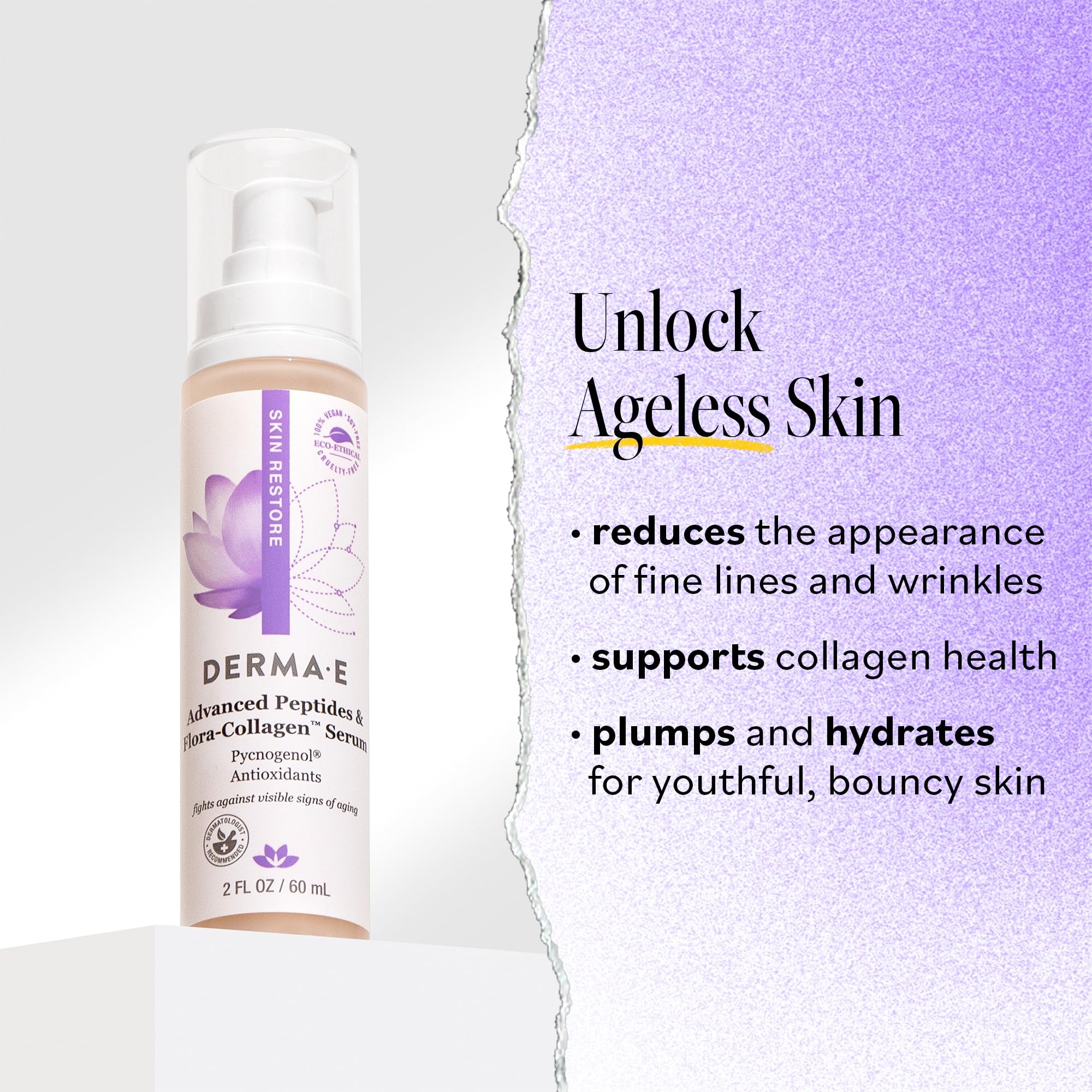 DERMA E green tea antioxidant closeup emphasizing nourishment for skin
