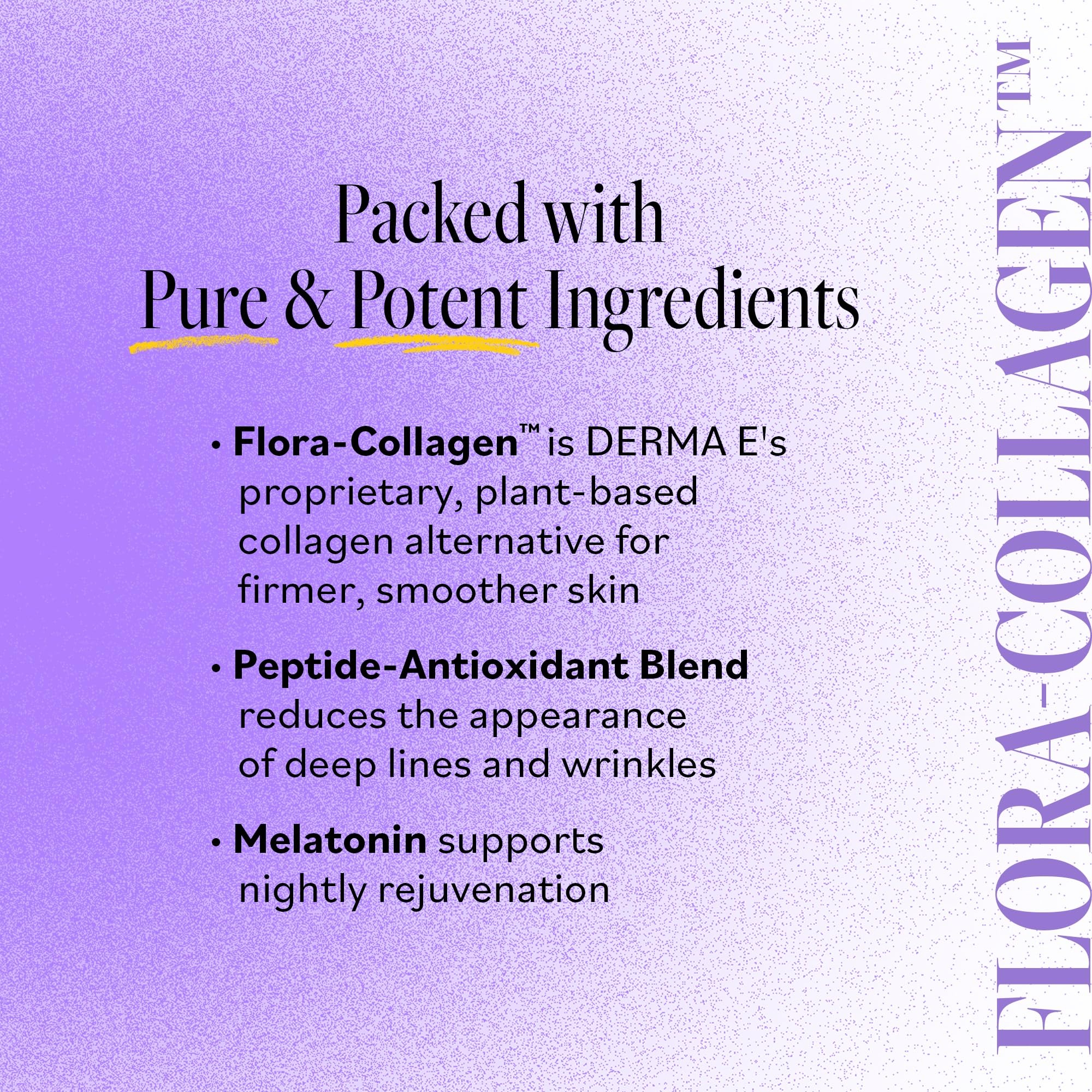Derma E melatonin-rich formula image showcases antioxidant protection overnight