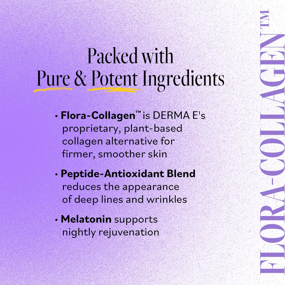 Derma E melatonin-rich formula image showcases antioxidant protection overnight