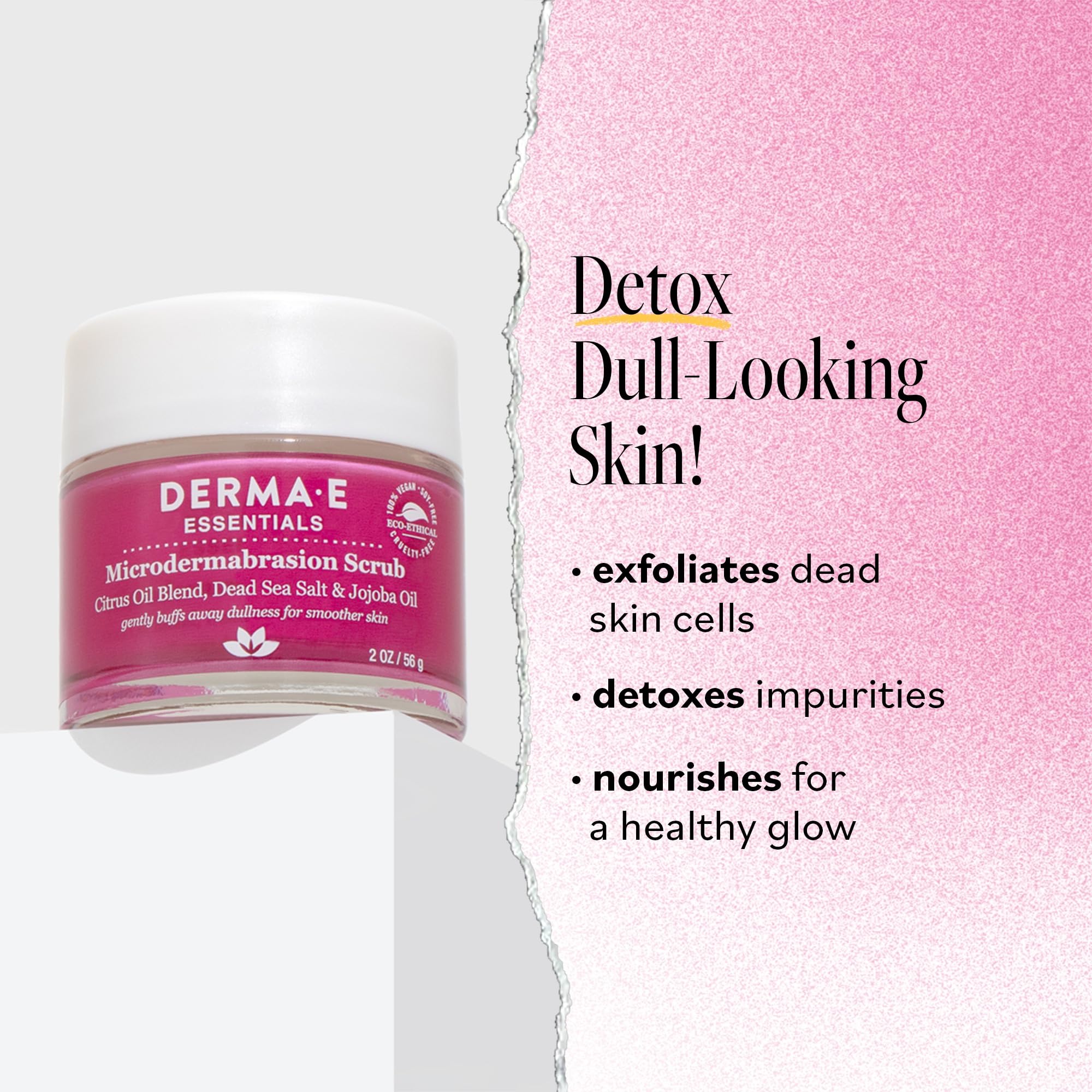 Derma E microdermabrasion scrub texture with grainy exfoliating particles