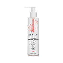 Derma E Pure Biome Balancing Cleanser bottle for fragrance-free daily cleansing on sensitive skin