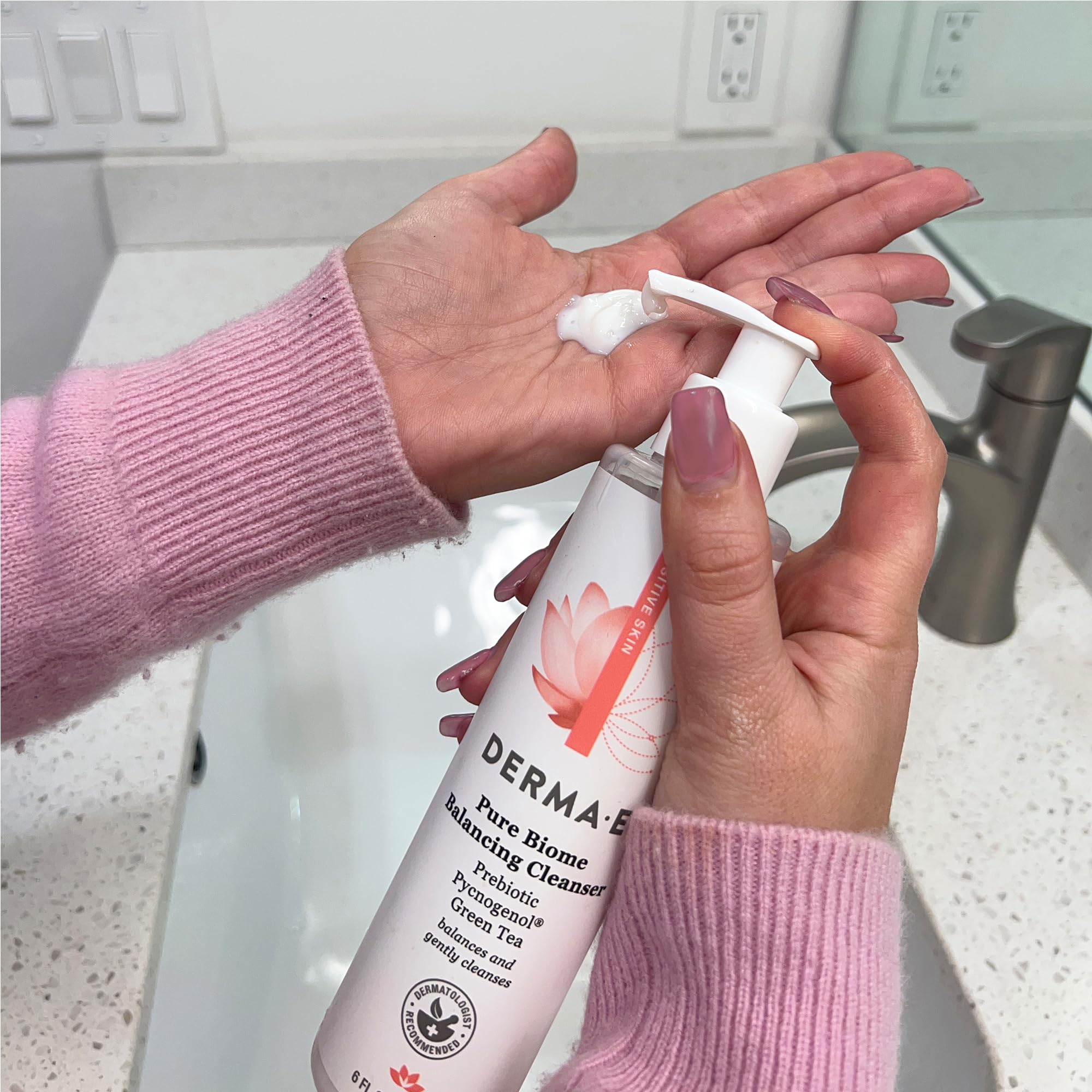 Derma E fragrance-free label for sensitive skin friendly formula