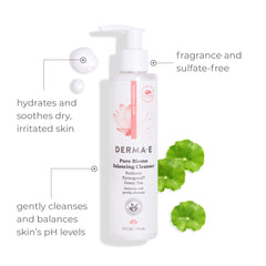 Derma E packaging highlighting fragrance-free vegan cruelty-free clean beauty ethos