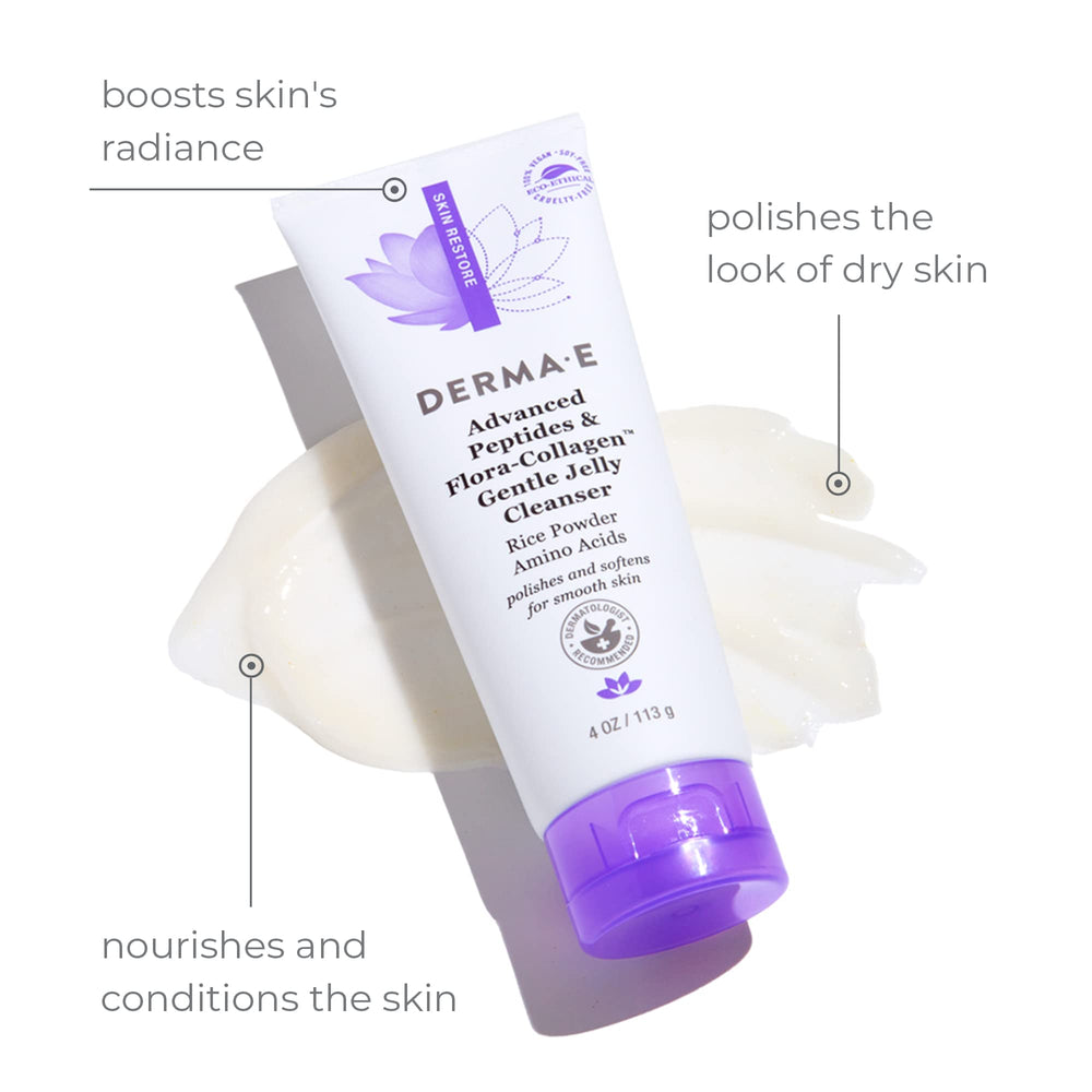 Derma E Rice Peptides image indicates hydration and elasticity support.