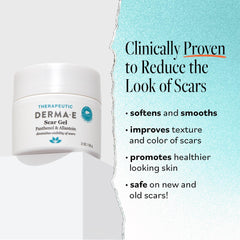 Derma E Scar Gel bottle highlighting vegan cruelty-free formula