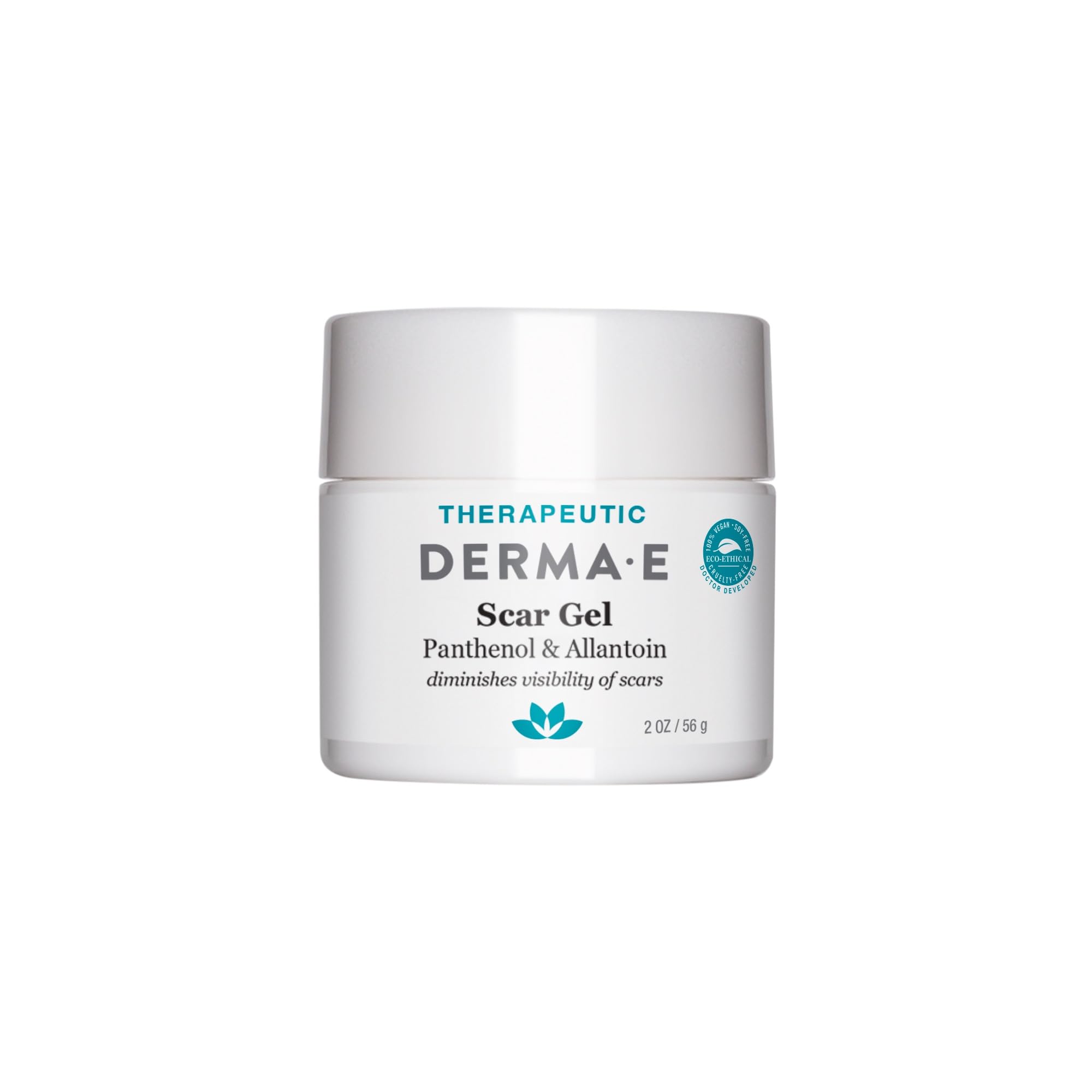 Derma E Scar Gel on face showing smoother texture