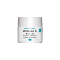 Derma E Scar Gel on face showing smoother texture