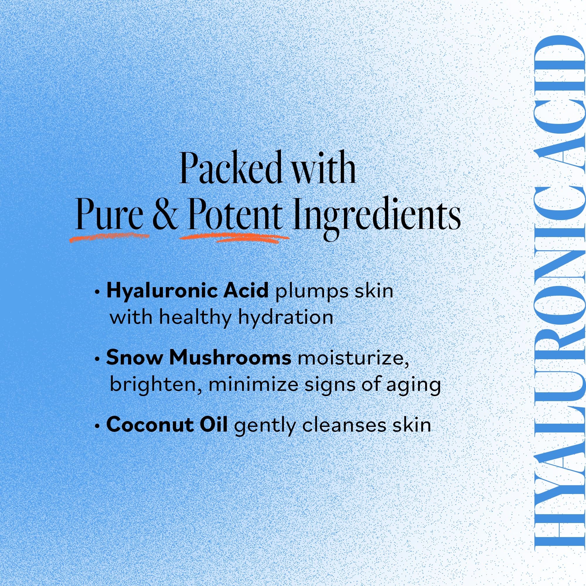 Derma E Snow Mushroom Extract ingredient focus signaling natural hydration support.