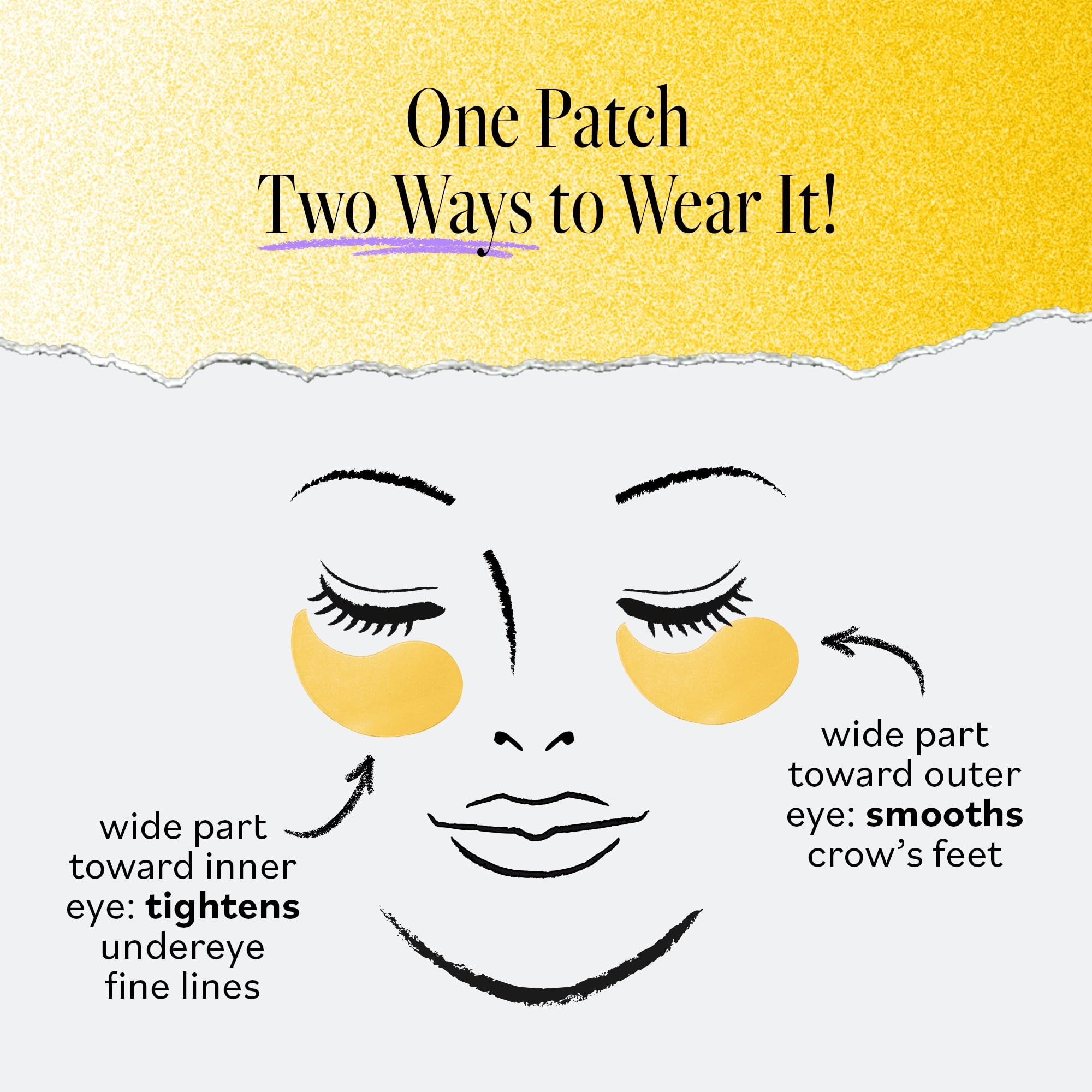 Derma E Vitamin C Bright Eyes patch visual suggests brightening benefits with daily use.