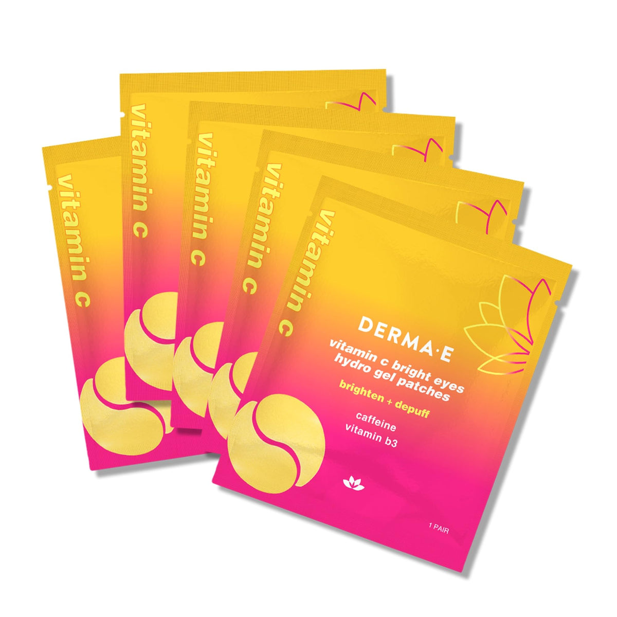 Derma E Vitamin C Bright Eyes box packaging demonstrates vegan clean beauty ready for routines.