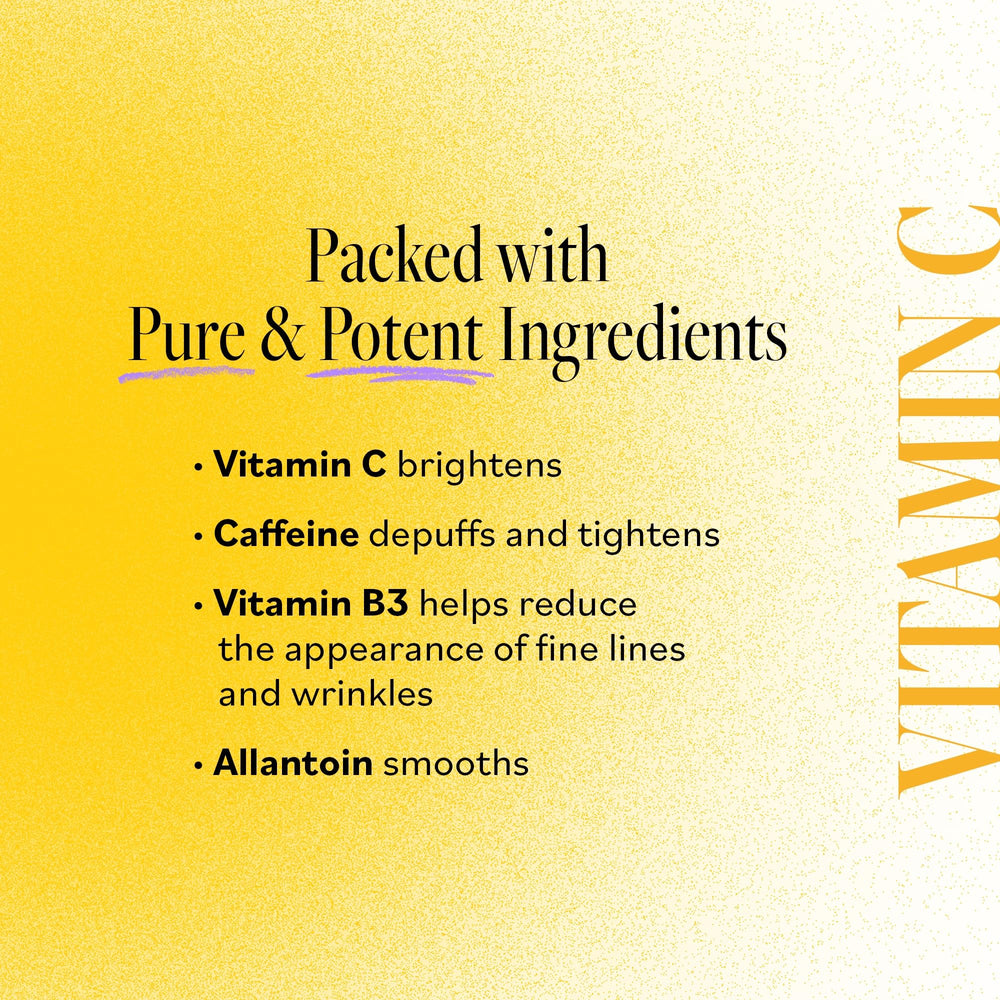 Derma E Bright Eyes patches applied for smoother, brighter under-eye area