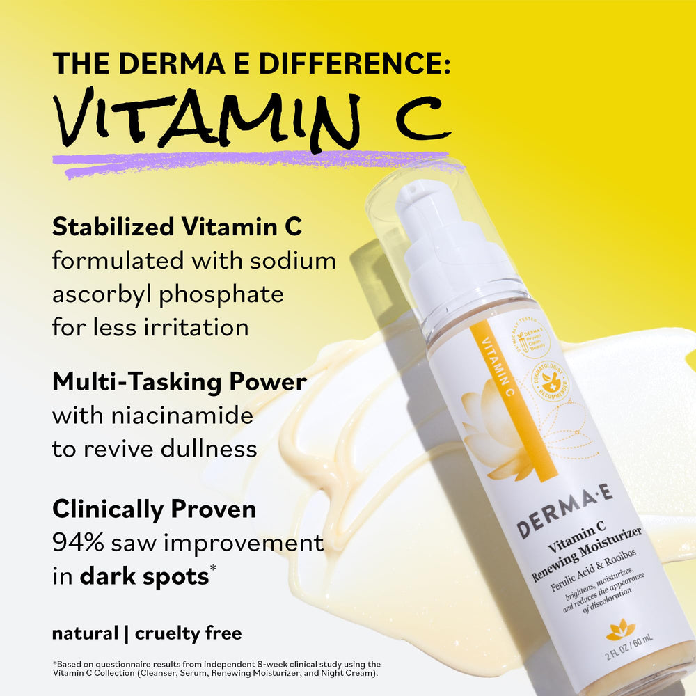 Derma E Vitamin C Renewing Moisturizer Rooibos helps soften lines and boost hydration.