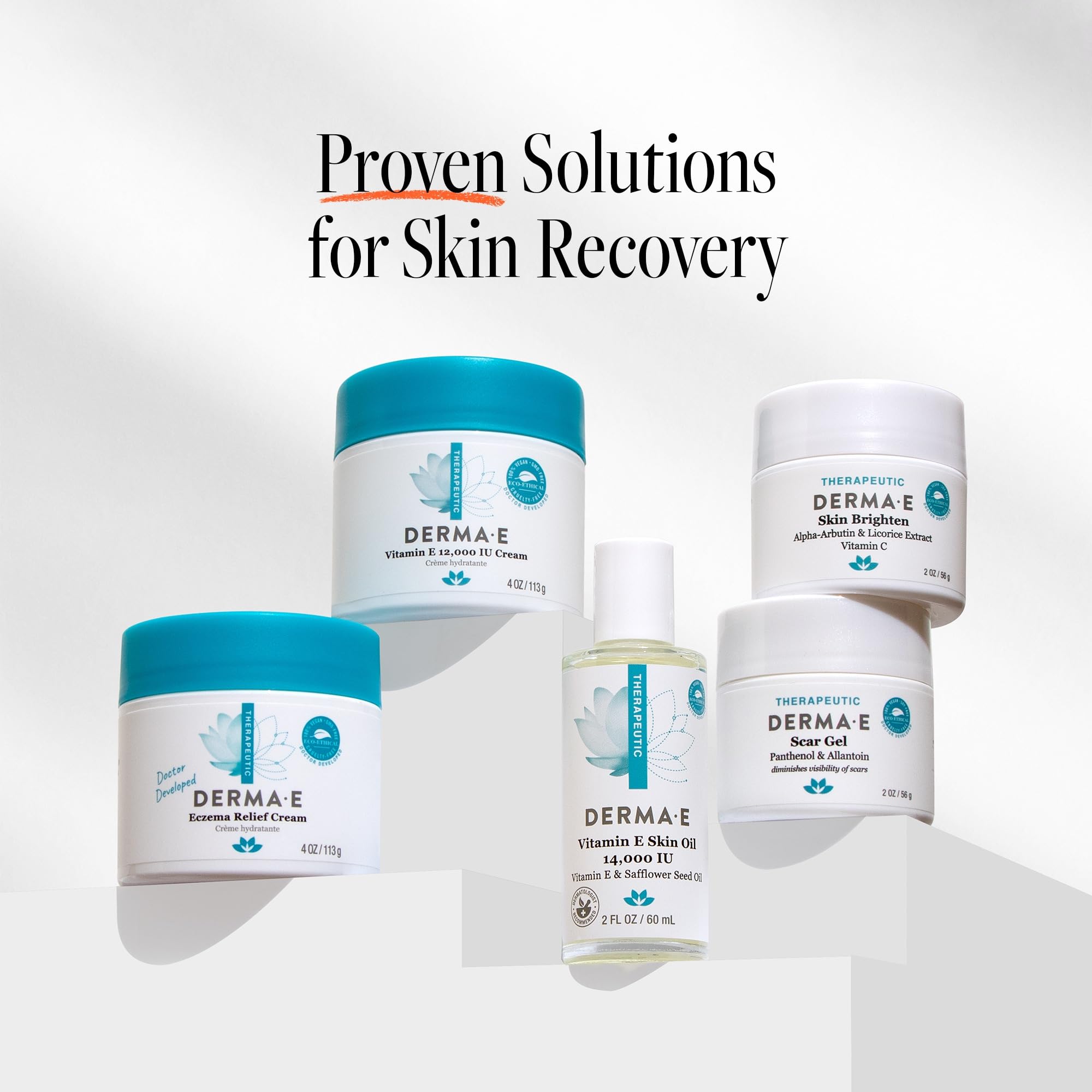Derma E Vitamin E cream before and after effect transformation.