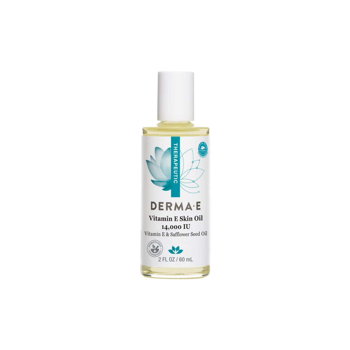 Derma E Vitamin E Skin Oil bottle closeup with nourishing formula for dry skin